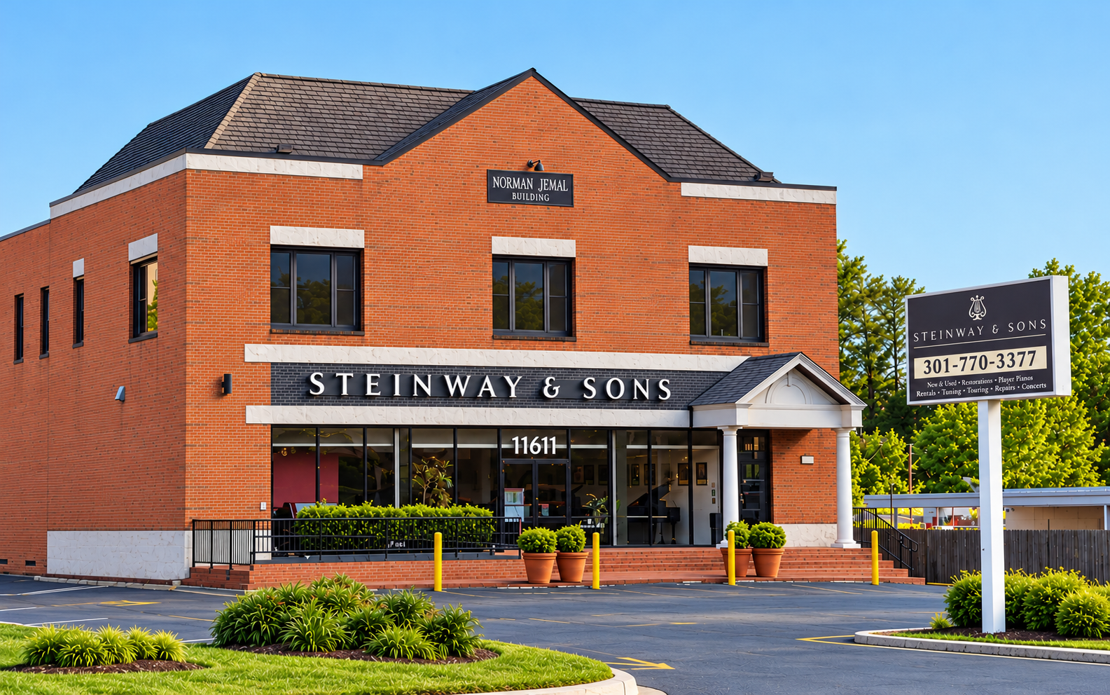 Entrance to Steinway Piano Gallery in North Bethesda